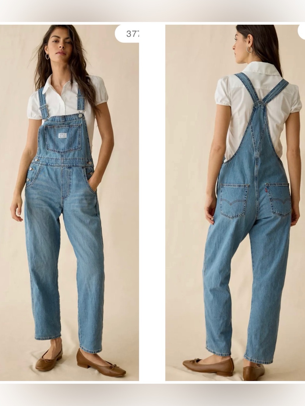 Levi's Vintage Fit Denim Overalls in Medium Blue File Away